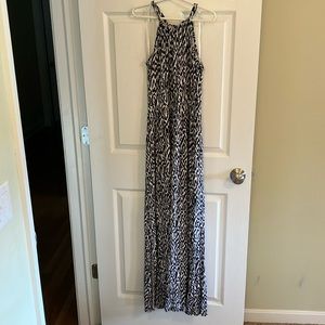 Banana Republic, Black and White, Halter top Maxi Dress, size Small
